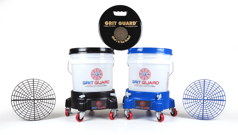 Grit Guard Double Bucket Dolly Car Wash System