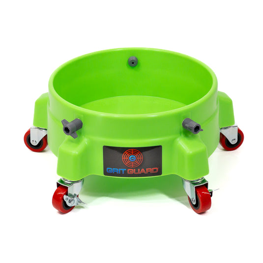 YCWF 5 Gallon Bucket Dolly with Grit Trap,Rolling Bucket Dolly with 5 Smooth-Rolling Swivel Casters,2 Locking casters,Professional Detailing Bucket